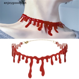 //Enjoy shopping // Halloween Party Dress Ball Punk Rock Deathrock Blood Red Stitch Choker Necklace .