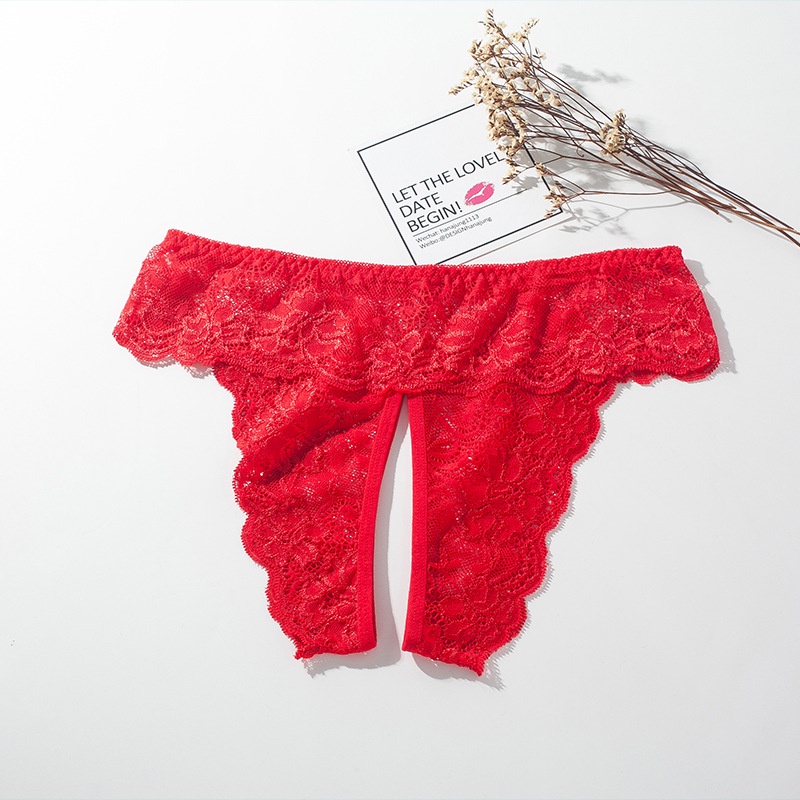 Quần lót ren hở đáy Luly Shine, quần lọt khe sexy có bigsize mã Q63