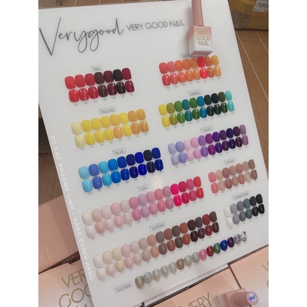 Set sơn verygood nail 110 màu ( TẶNG BẢNG MÀU CTY + BASE TOP HÃNG )
