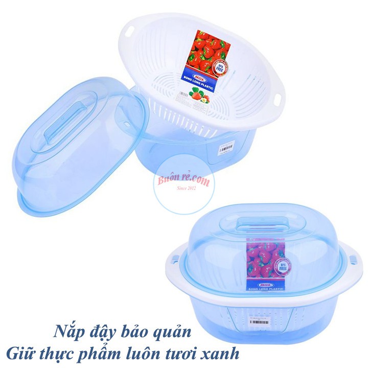 Bộ rổ chậu có nắp đậy Song Long 2521 hàng cao cấp tiện lợi -Buôn rẻ 01012 | BigBuy360 - bigbuy360.vn