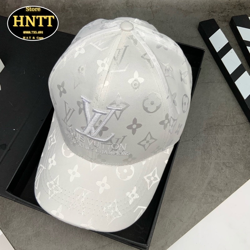 Nón Kết Gấm LV Full Trắng Thời Trang Xịn Nam Nữ