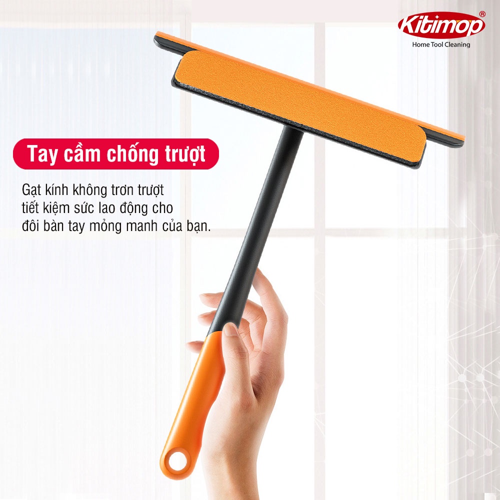Cây lau kính 3 CHỨC NĂNG K11 lau kính kèm gạt nước silicone xoay 360 độ chống trượt nhỏ gọn thông minh tiện lợi
