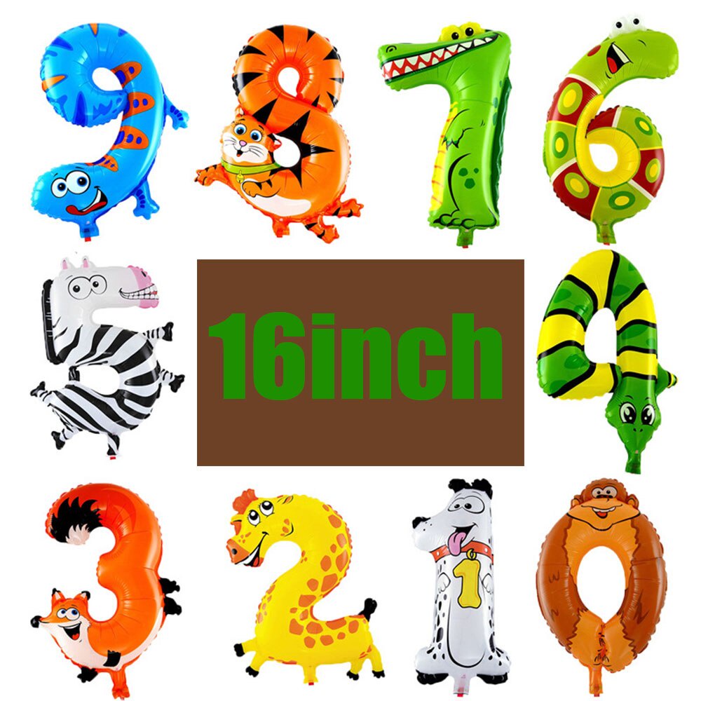 Bong Bóng Lá Nhôm 16 Inch Hình Động Vật Dễ Thương Trang Trí Tiệc Sinh Nhật Cho Bé