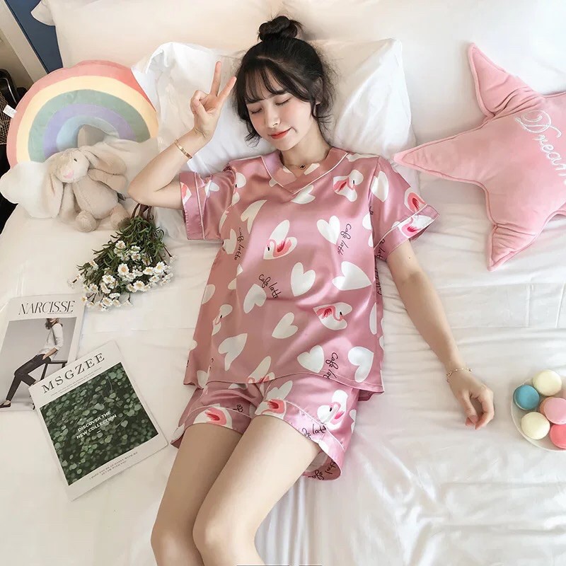 3️⃣ 🍀 [QUÀ TẶNG] [Bigsize 3XL-5XL] [RẺ VÔ ĐỊCH] [SIÊU SALE] [Hình Thật] Bộ mặc nhà/đồ ngủ/pyjama lụa đùi | BigBuy360 - bigbuy360.vn