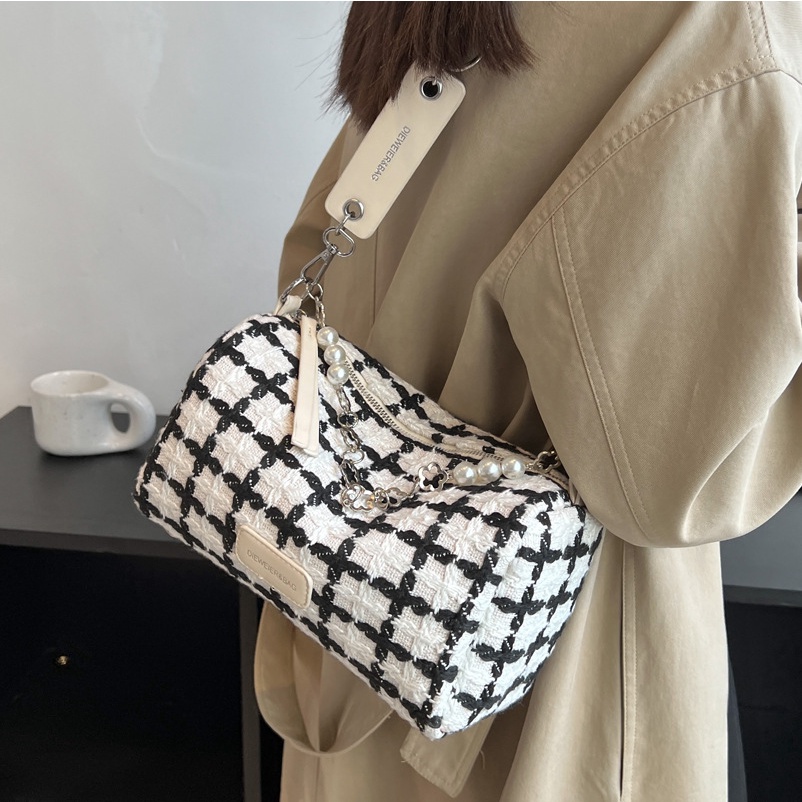 Túi Đeo JASMIN NOIR Chéo Vai Bằng Len Thời Trang Dễ Thương Cho Nữ