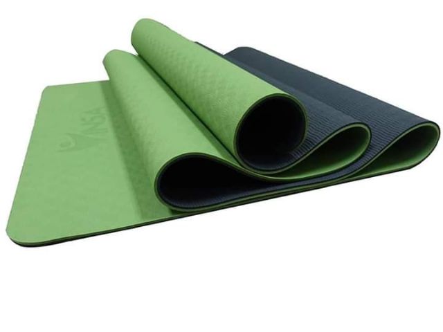 Thảm tập yoga Vinsa 2 lớp ép nhiệt cao cấp có đục lỗ