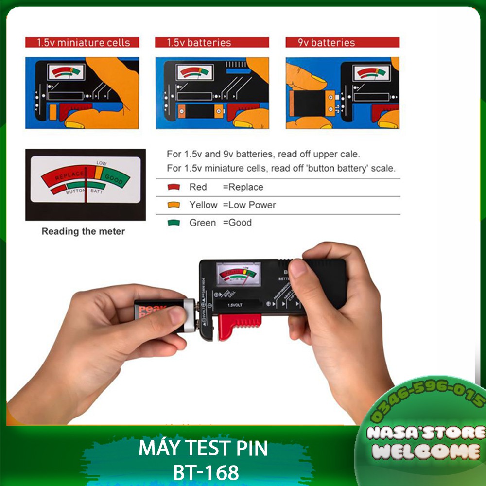 🏅🏅 Máy Test pin dụng cụ test pin BT-168