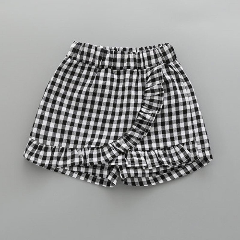 Áo in hình quả dứa và váy quần ca rô xinh xắn cho bé