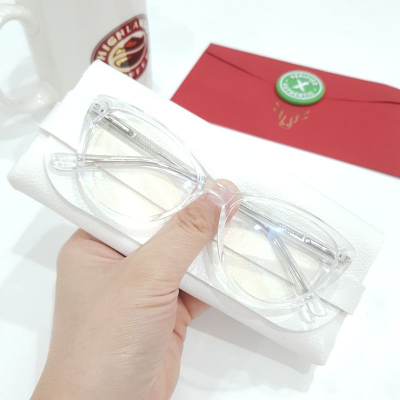 Gọng kính cận nữ nhựa bọc kim loại, mắt mèo , nhiều màu - CATEY Y8013