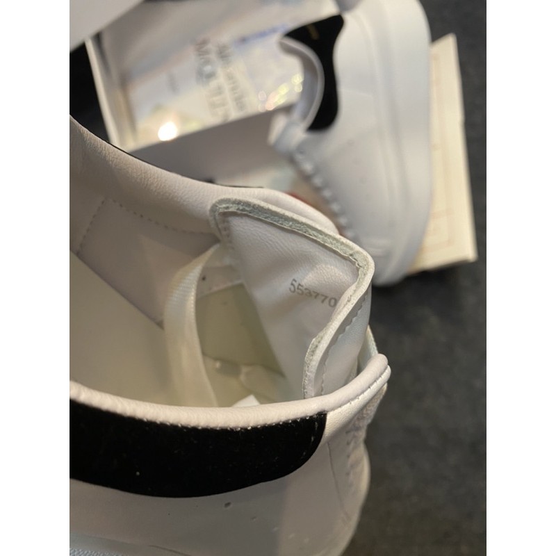 Giày Mcqueen Gót Đen Nhung Cao Cấp