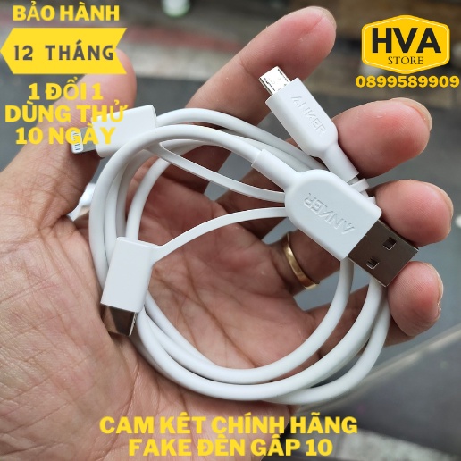 Cáp 3 in 1 ANKER Powerline II 0.9M-A8436 (-Type C-Micro USB)-bảo hành 12 tháng (không hộp)
