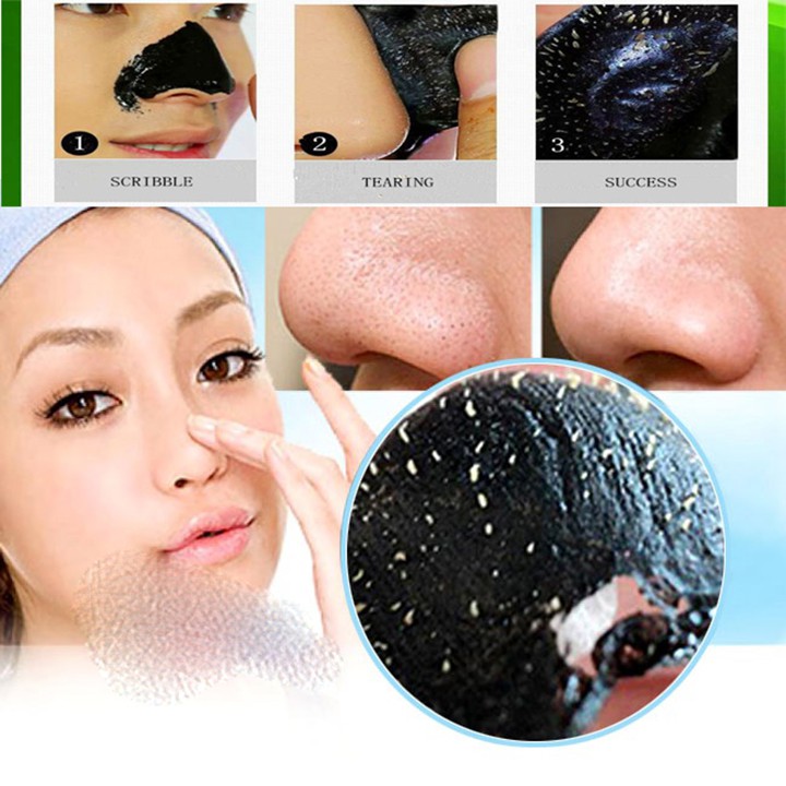 Miếng dán lột mụn cám đầu đen mũi cằm Black gel Rosotena clear acne thu nhỏ lỗ chân lông 6g