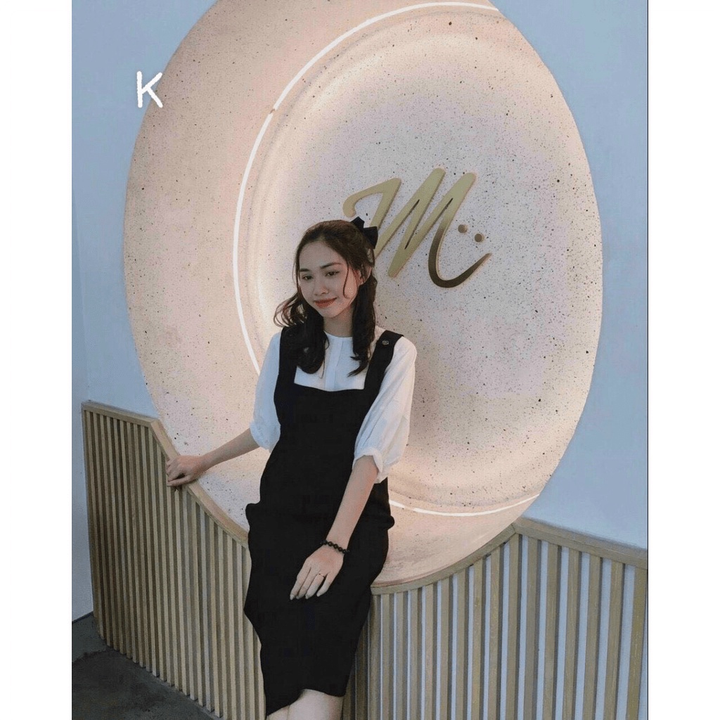 SET YẾM TIỂU THƯ DÁNG SUÔNG PHỐI ÁO TAY PHỒNG DỄ THƯƠNG,MẶC ĐI CHƠI, MẶC BẦU XINH XẮN