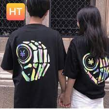 Áo thun nam phản quang ,unisex, form rộng tay lỡ