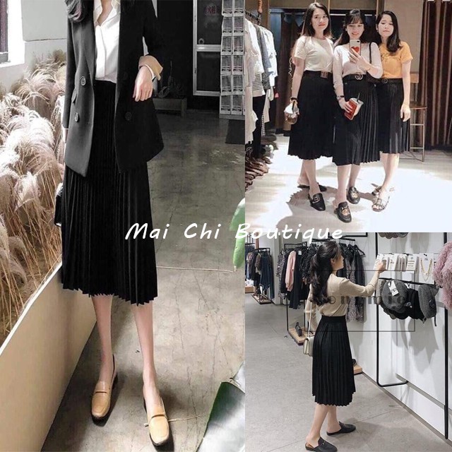 [Mã WA2410 giảm 10k đơn 99k] CHÂN VÁY XẾP LY