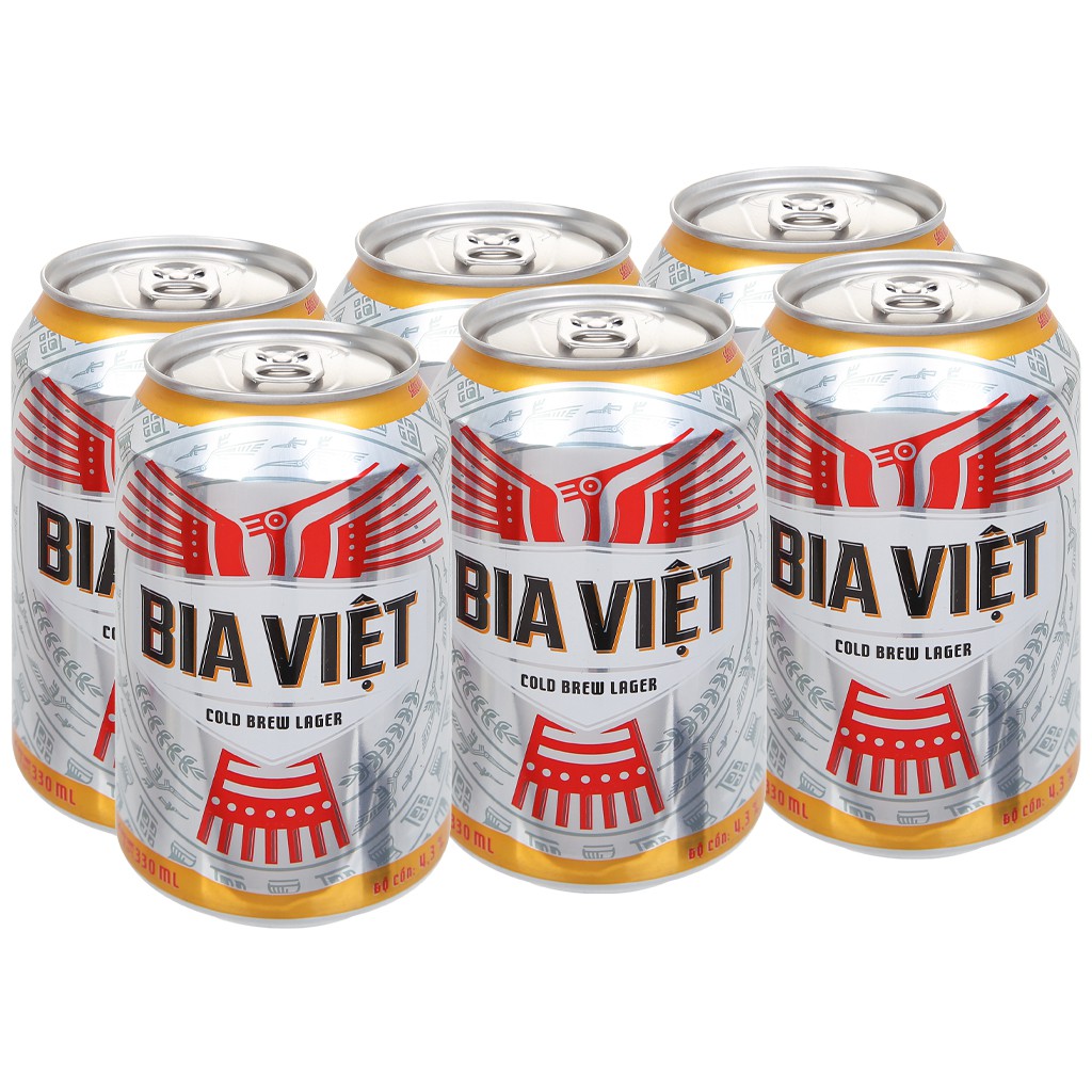 Combo 6 lon Bia Việt 330ml