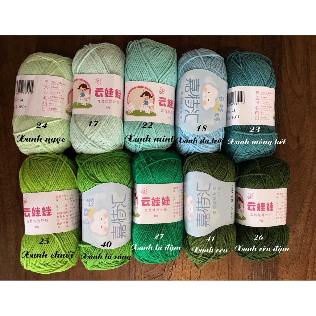 Len baby yarn, len sợi không bai nhão, không xù, nhẹ chuyên dùng đan móc những sản phẩm handmade