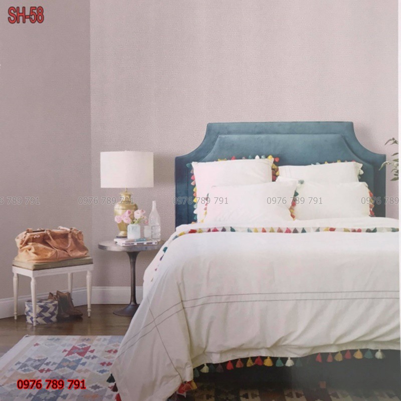 10m Giấy Dán Tường Phòng Ngủ, Phòng Khách, Vải Nỉ Thô Màu Trắng, Xanh, Nâu, Xám, Lụa Kim Tuyến Không Keo Đẹp