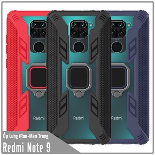 Ốp lưng cho Xiaomi Redmi Note 9 - Redmi 10X 4G - iRON - MAN IRING TRONG SUỐT Nhựa PC cứng viền dẻo chống sốc