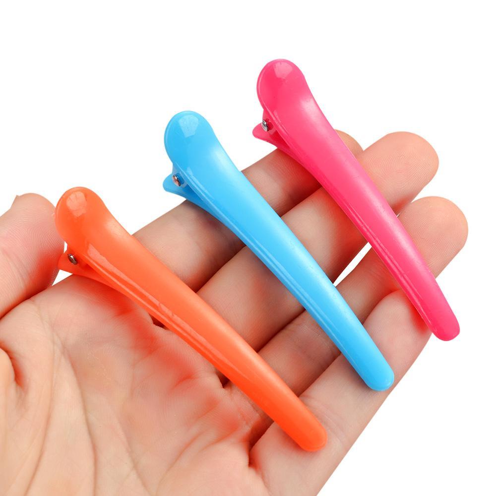 Set 1 10 Kẹp Tóc Bằng Nhựa Chuyên Dụng Cho Salon Làm Tóc