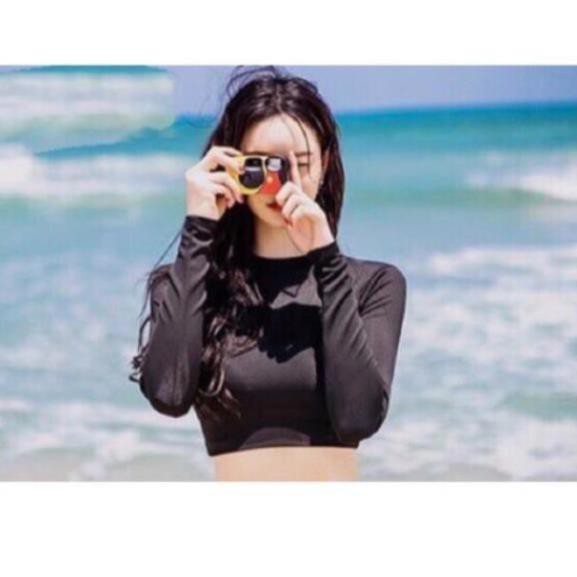 Áo Bơi/ Áo Tập/ Thể Thao Nữ Tay Dài Săn Mút Ngực (phom crotop thiết kế lưng Đan dây cực đẹp )  ྇  ཾ ་