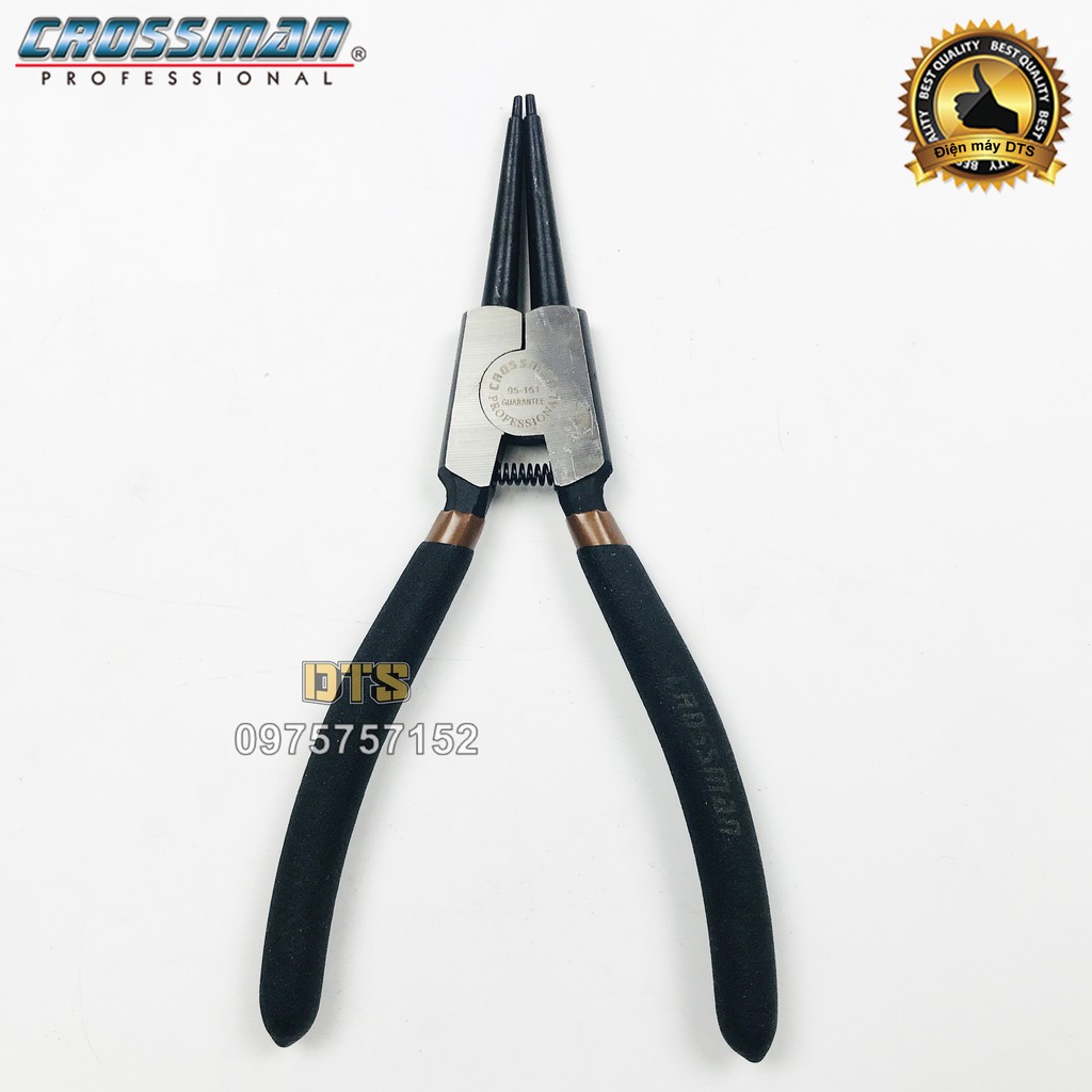 Kìm mở phe ngoài mũi thẳng cao cấp CROSSMAN 95-151 GUARANTEE 7 inch, kìm phanh thép CR-V kềm mở phe mũi thẳng mở ngoài