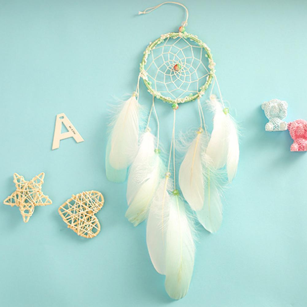 HN Wakan Tanka Handmade Dream Catcher Quà tặng với đèn LED Dreamcatcher Mặt dây chuyền Chuông gió sáng tạo Treo tường