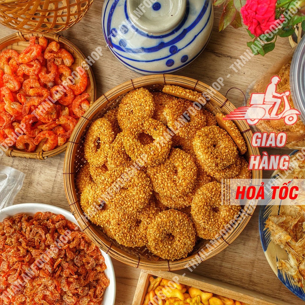 Bánh Vòng Mè Lon 200Gram (Bánh Quy Mè)