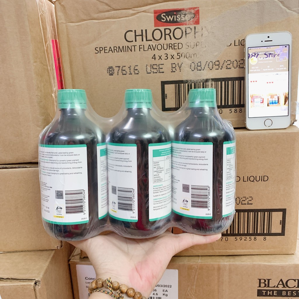 (Date 2022) Nước Diệp Lục Swisse Chlorophyll 500ml