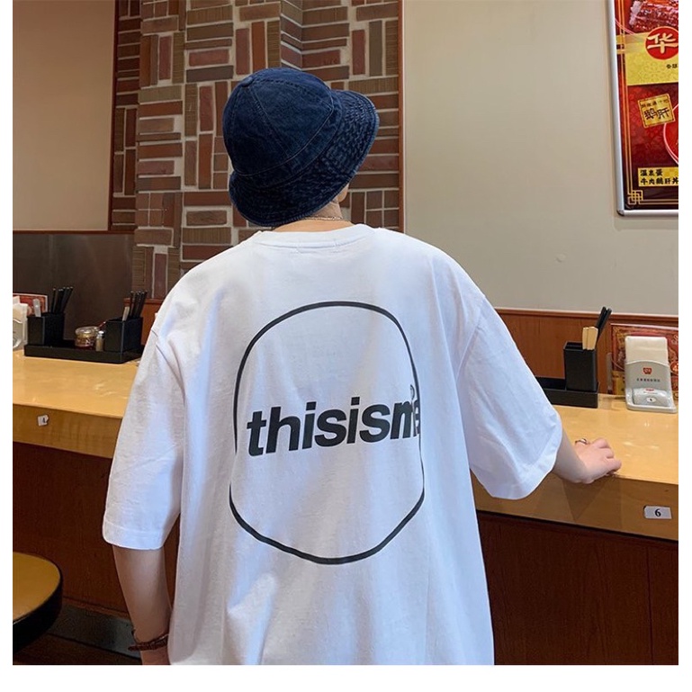 Áo thun phông nam nữ PINK tay lỡ form rộng THISISME Unisex