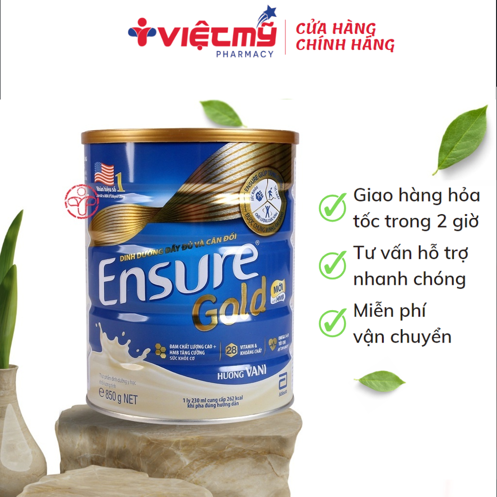 Sữa Ensure Gold Vani 900g nâng cao sức đề kháng cho người cần hồi phục sức khoẻ SP000316