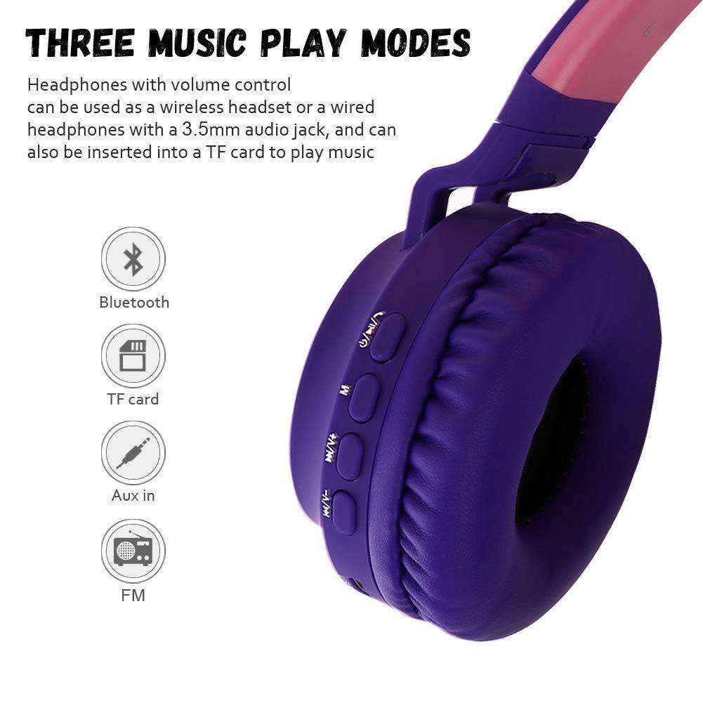 Tai Nghe Mèo Bluetooth, Headphone Tai Mèo Dễ Thương Có Mic,Âm Bass Mạnh Mẽ Và Dung Lượng Pin Khủng 400mAh BH 12 Tháng