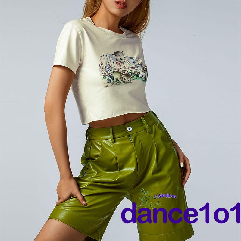 Áo thun tay ngắn in hình động vật thời trang cho nữ