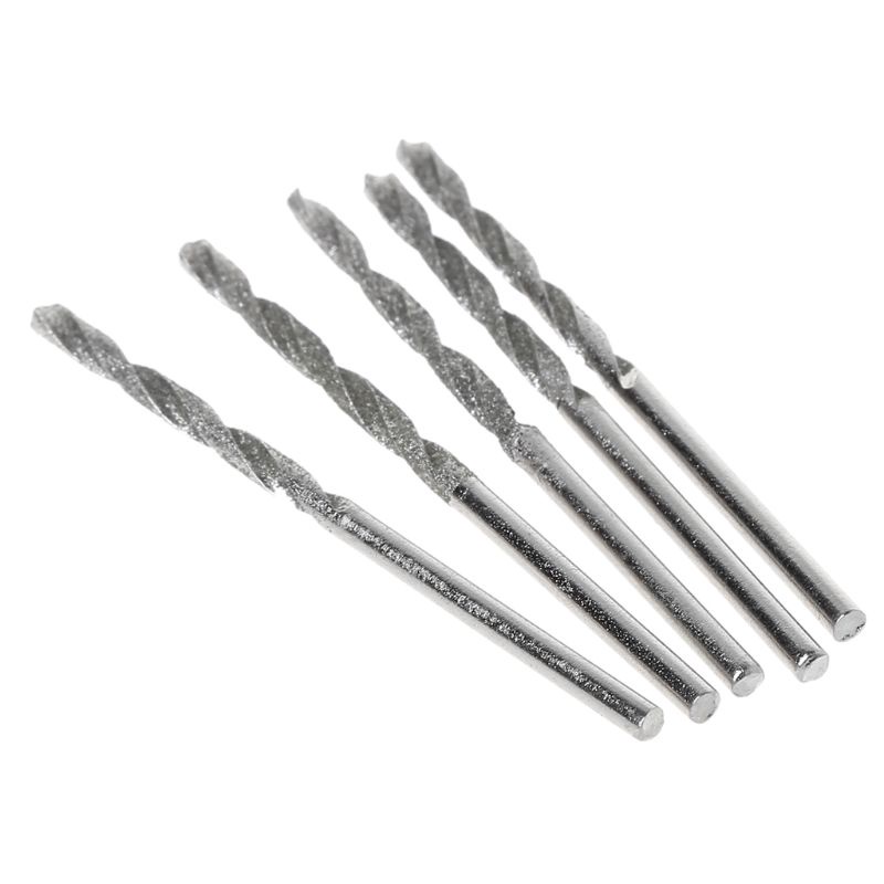 Set 20 Mũi Khoan Xoắn 1mm 1 5mm 2mm 2 5mm Mạ Kim Cương Dùng Để Khoan Kính Mềm