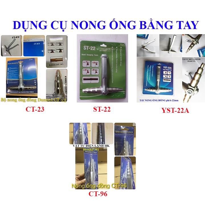 KÌM TAY NONG ỐNG ĐỒNG YST 22A  CT23 ST22 CT96 - LONG ỐNG yst-22 CT-23 ST-22 CT-96