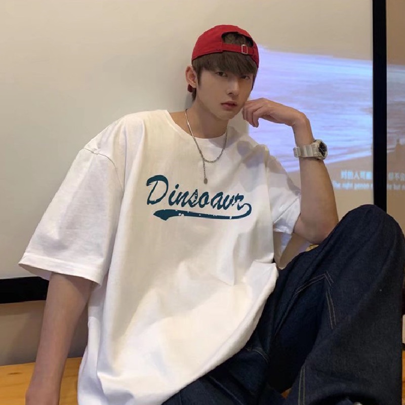 Áo Thun Dáng Rộng In Chữ Phong Cách Hip Hop Đường Phố Mùa Hè Cho Nam Và Nữ Cỡ Lớn M-5XL