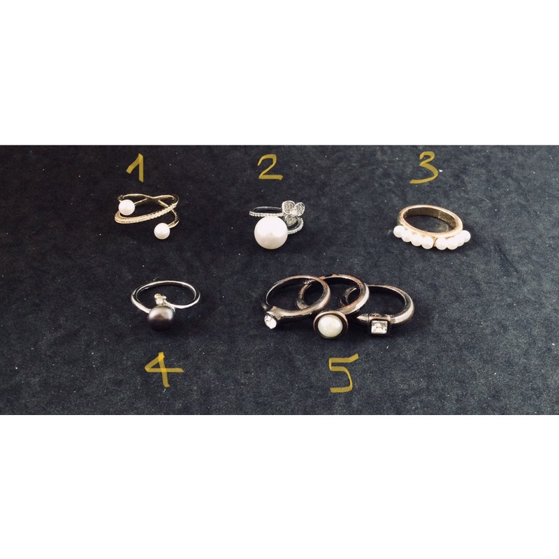 Nhẫn hạt trai mảnh, nhỏ