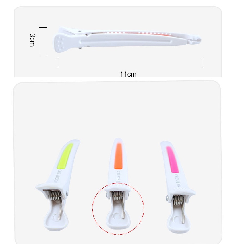 Kẹp tóc mỏ vịt- Bộ 6 kẹp cắt tóc Nhật CREATE ION