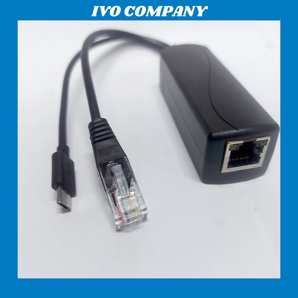 Jack POE Hạ Thế 48V Sang 5V RJ45 MICRO USB