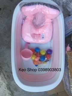 Chậu Tắm Gấp Gọn Cho Bé ( kèm phao tắm )