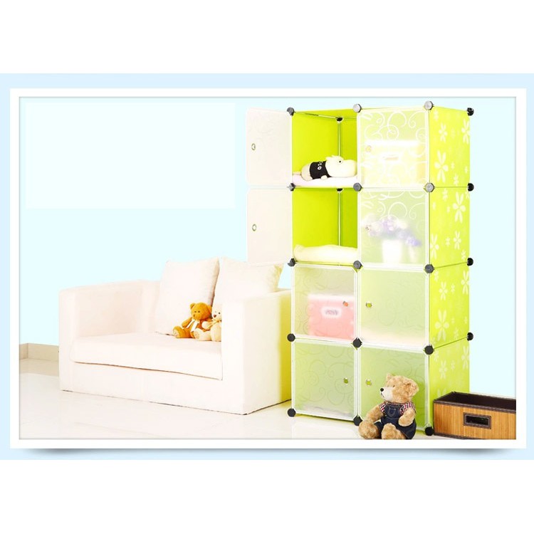 TỦ NHỰA LẮP GHÉP 8 NGĂN - SIZE LỚN- KÍCH THƯỚC CAO 140cm X NGANG 70cm X SÂU 47CM