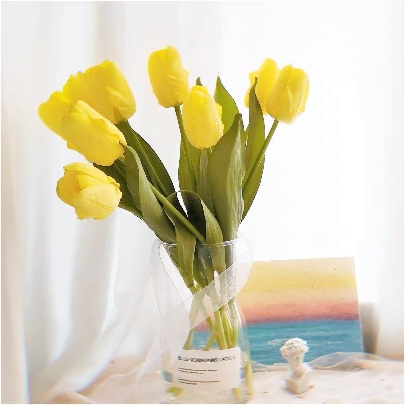 Hoa Tulip Cao Cấp Cành Dài 48cm Dùng Trang Trí Nhà Cửa.