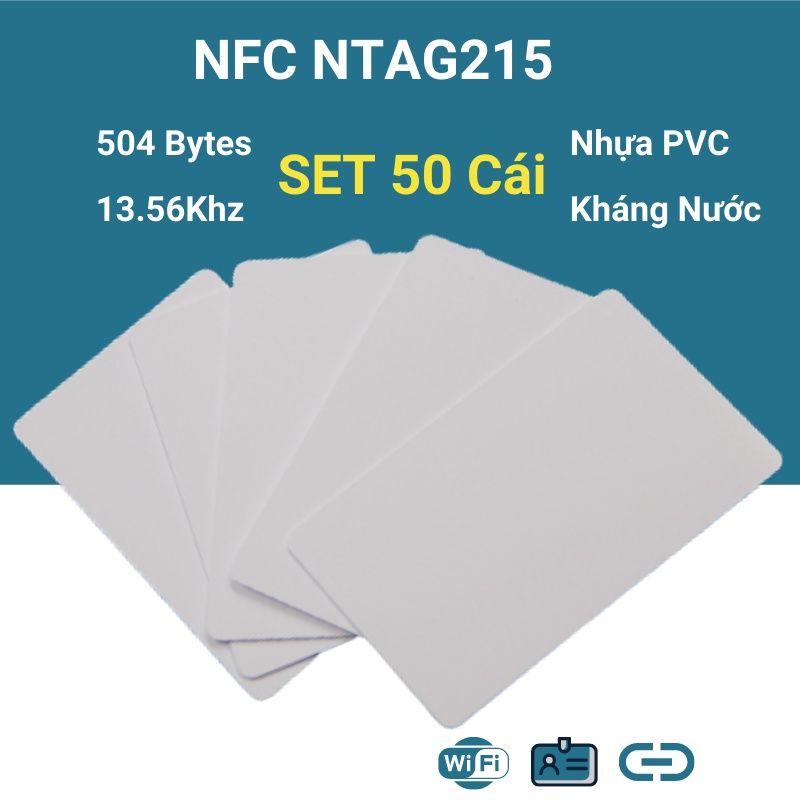 SET 50 cái Thẻ NFC chip Ntag215 dùng được với các điện thoại thông minh