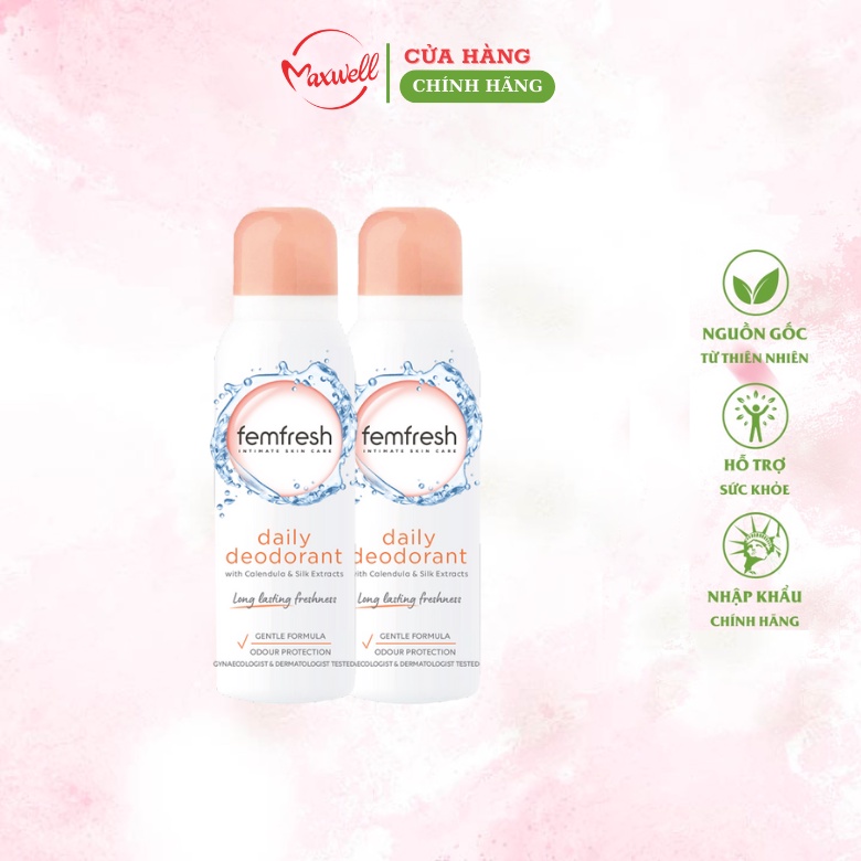 Xịt thơm mát vùng kín cao cấp Femfresh Deodorant Spay 125ml