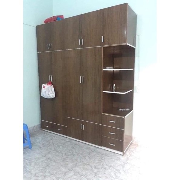 Tủ Nhựa Đài Loan - Tủ Nhựa 4 Cánh Có Kệ Trang Trí, Đựng Quần Áo Chăn Màn Chịu Lực Tốt Giá Tốt Nhất