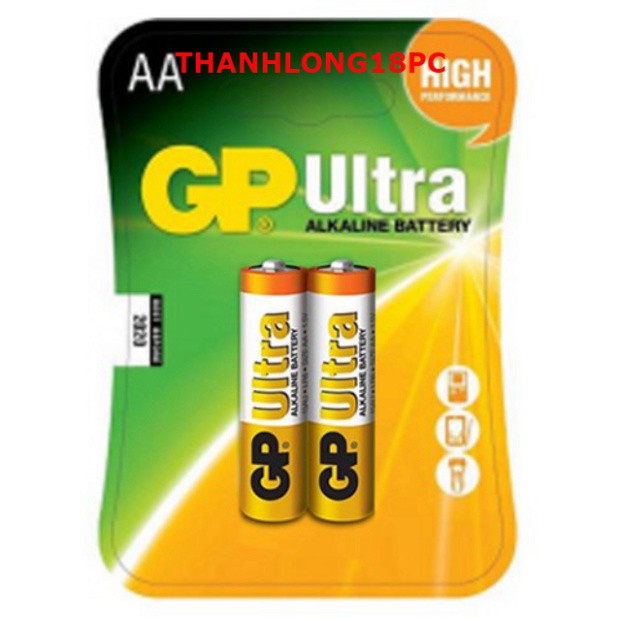 1 vỉ 2 Viên Pin GP Ultra Alkaline AA 15AU-012