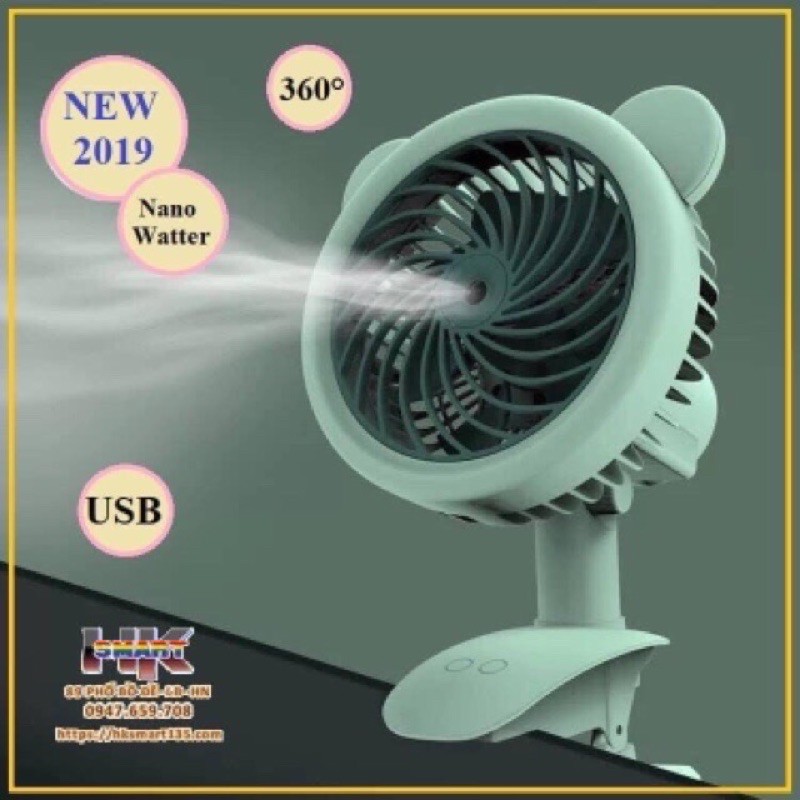 QUẠT PHUN SƯƠNG MINI KẸP BÀN HÀNG HÓT TREND