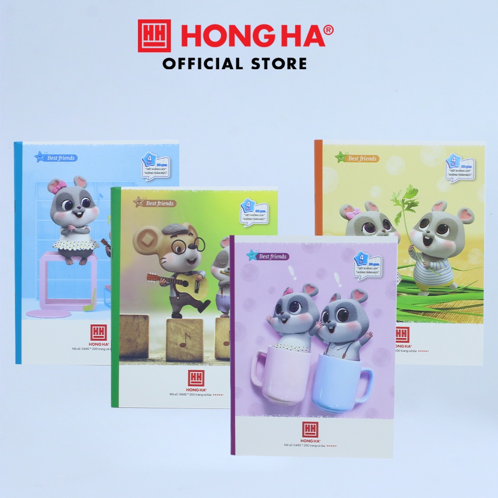 Vở 4 ô ly Hồng Hà 200 trang Class Best Friend - 0440 | Vở học sinh miền Trung - miền Nam