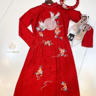Áo dài gấm 4tà