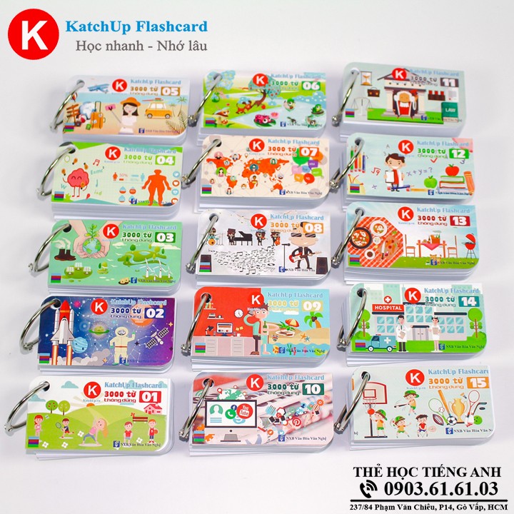 Bộ KatchUp Flashcard 3000 từ tiếng Anh A - Standard